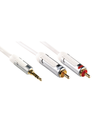 Profigold - PROI3405 - Audio cable 5.00 m white, PROI3405, Profigold