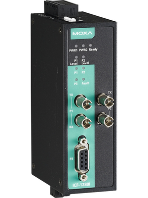 Moxa - ICF-1280I-M-ST - Converter PROFIBUS-Fiber MultiMode, ICF-1280I-M-ST, Moxa