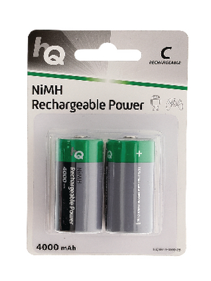 HQ - HQHR14-4000/2B - NiMH rechargeable battery 1.2 V 4000 mAh PU=Pack of 2 pieces, HQHR14-4000/2B, HQ