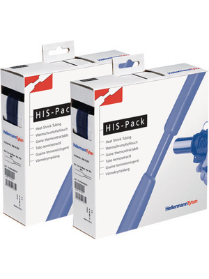 HellermannTyton - HIS-PACK-1,2/0,6-BU - Heat-shrink tubing spool box blue 1.2 mmx0.6 mmx10 m - 300-30126, HIS-PACK-1,2/0,6-BU, HellermannTyton