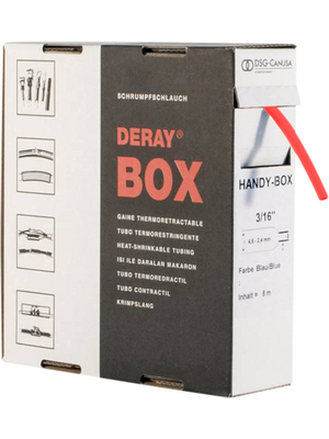 DSG-Canusa - DERAY-HANDY-BOX 3/64 RED - Heat-shrink tubing spool box red 1.2 mmx0.6 mmx10 m, DERAY-HANDY-BOX 3/64 RED, DSG-Canusa