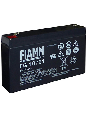Fiamm - FG10721 - Lead-acid battery 6 V 7.2 Ah, FG10721, Fiamm