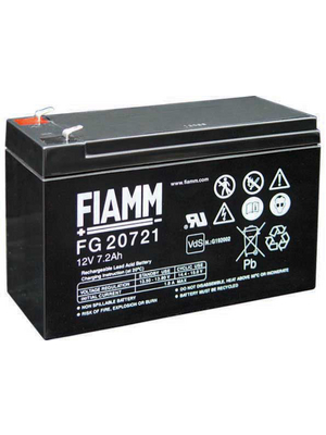 Fiamm - FG20721 - Lead-acid battery 12 V 7.2 Ah, FG20721, Fiamm