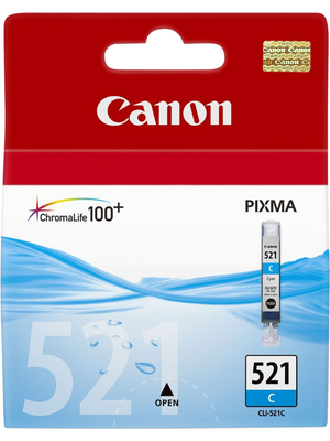Canon Inc - 2934B001 - Ink CLI-521C Cyan, 2934B001, Canon Inc