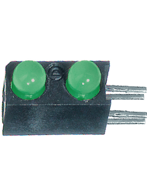 Dialight - 553-0122F - PCB LED 3 mm round green/green standard, 553-0122F, Dialight