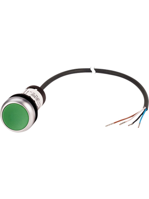 Eaton - C22-D-G-K10-P62 - Pushbutton flush, 1 make contact (NO), 4-wire cable, C22-D-G-K10-P62, Eaton