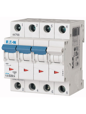 Eaton - PLSM-C20/3N-MW - Circuit Breaker, PLSM-C20/3N-MW, Eaton