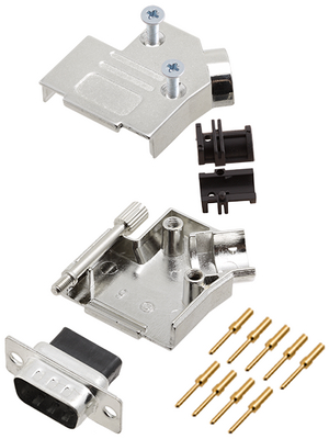 Encitech Connectors - D45ZK09-DBCP-K - D-Sub plug kit 9P, D45ZK09-DBCP-K, Encitech Connectors