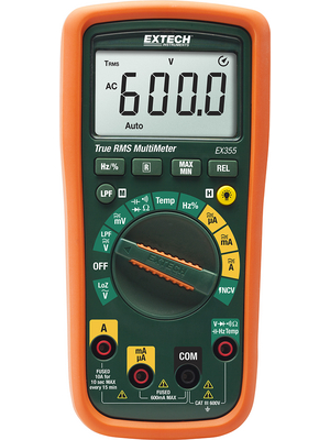 Extech Instruments - EX355 - Multimeter digital TRMS 6000 digits 600 VAC 600 VDC 10 ADC, EX355, Extech Instruments