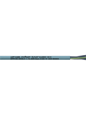 Lapp - 1123005/50 - Control cable 5 x 0.50 mm2 unshielded Copper strand bare, fine-wire grey, 1123005/50, Lapp