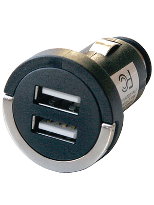 Maxxtro - MX-USBC2 - Mini 2 port USB car charging adapter black, MX-USBC2, Maxxtro