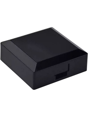 NKK - AT3077A - Cap, with bevel, black, 15 x 15 x 5.6 mm, AT3077A, NKK