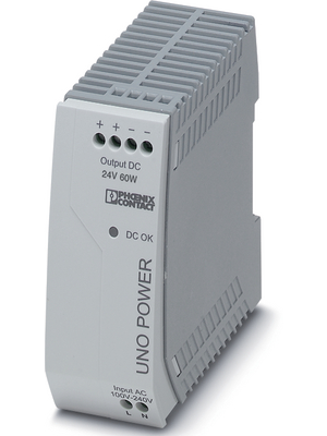 Phoenix Contact - UNO-PS/1AC/24DC/ 60W - Switched-mode power supply / 2.5 A, UNO-PS/1AC/24DC/ 60W, Phoenix Contact