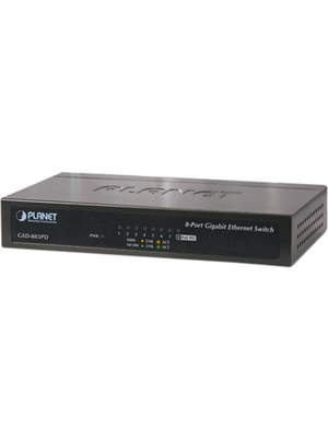 Planet - GSD-803PD - Network Switch 8x 10/100/1000 Desktop, GSD-803PD, Planet