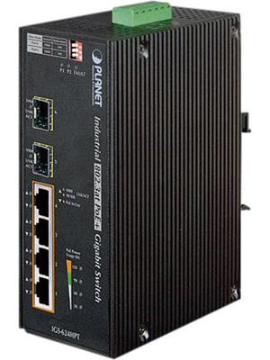 Planet - IGS-624HPT - Industrial Ethernet Switch 4x 10/100/1000 RJ45 / 2x SFP, IGS-624HPT, Planet