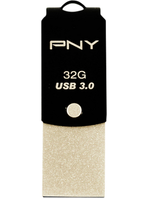 PNY - FDI32GUCD10K-EF - USB Stick Duo Link 32 GB black / gold, FDI32GUCD10K-EF, PNY
