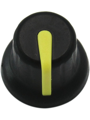 RND Components - RND 210-00313 - Plastic Round Knob, black, 6.0 mm D Shaft, RND 210-00313, RND Components