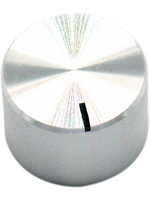 RND Components - RND 210-00343 - Aluminium Knob, silver, 6.4 mm shaft, RND 210-00343, RND Components