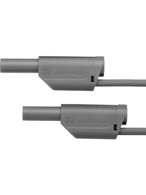 Schtzinger - VSFK 6001 / 2.5 / 25 / GR - Safety test lead ? 4 mm grey 25 cm 2.5 mm2 CAT III, VSFK 6001 / 2.5 / 25 / GR, Schtzinger