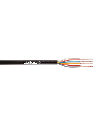 Tasker - C158 - Control cable 4 x 0.25 mm2 unshielded Copper strand black, C158, Tasker