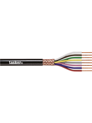 Tasker - C3025 - Data cable shielded   3  x0.25 mm2 Copper strand PVC grey, C3025, Tasker