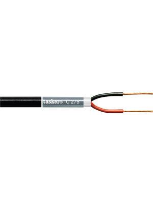 Tasker - C275 - Black - Audio cable   2 x1.50 mm2 black, C275 - Black, Tasker