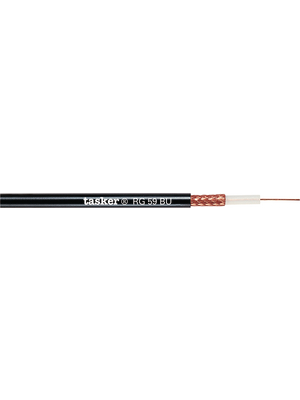 Tasker - RG59 BU - Coaxial Cable   1 x75 Ohm black, RG59 BU, Tasker