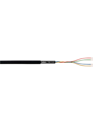 Tasker - TSK1147 - Audio cable   4 x0.08 mm2 black, TSK1147, Tasker