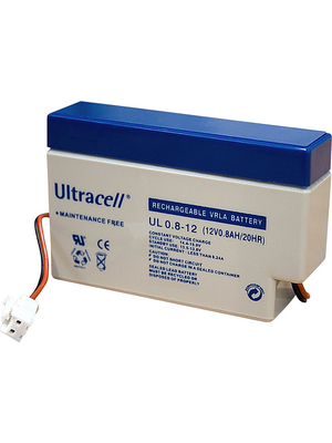 Ultracell - UL0.8-12 - Lead-acid battery 12 V 0.8 Ah, UL0.8-12, Ultracell