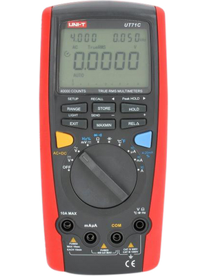 UNI-T - UT71C - Multimeter digital TRMS 40000 digits 1000 VAC 1000 VDC 10 ADC, UT71C, UNI-T