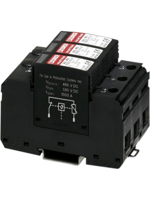 Phoenix Contact - VAL-MS 1000DC-PV/2+V - Photovoltaic Surge Protection Device 80 A, VAL-MS 1000DC-PV/2+V, Phoenix Contact