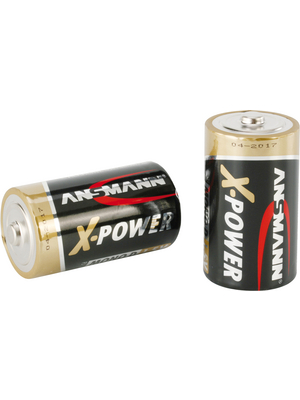 Ansmann - X-POWER 2D - Primary battery 1.5 V LR20/D Pack of 2 pieces, X-POWER 2D, Ansmann