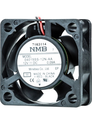 NMB - 04015SS-12N-AA-00 - Axial fan 40 x 40 x 15 mm 12.6 m3/h 12 VDC 0.72 W, 04015SS-12N-AA-00, NMB