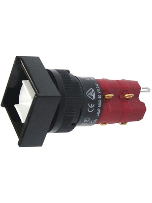 DECA - SD16-LMS1-2S - Illuminated push-button 18 x 18 mm 2 NO+2 NC, SD16-LMS1-2S, DECA
