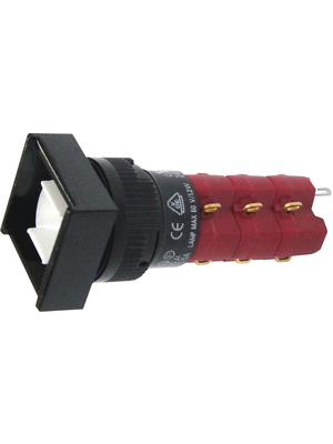 DECA - SD16-LMS1-3S - Illuminated push-button 18 x 18 mm 3 NO+3 NC, SD16-LMS1-3S, DECA
