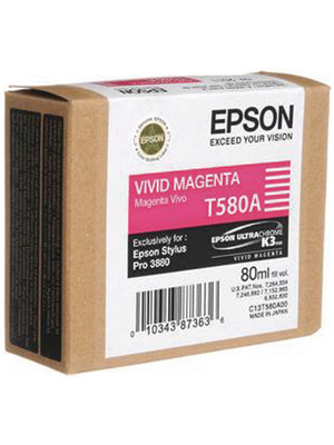 Epson - T580A00 - Ink vivid T580A magenta, T580A00, Epson