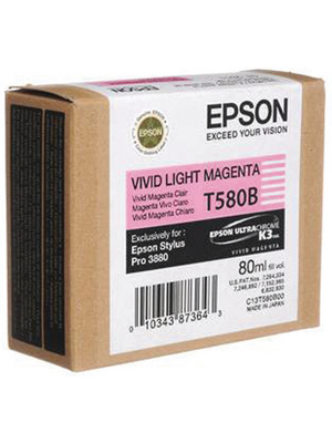 Epson - T580B00 - Ink vivid T580B light magenta, T580B00, Epson