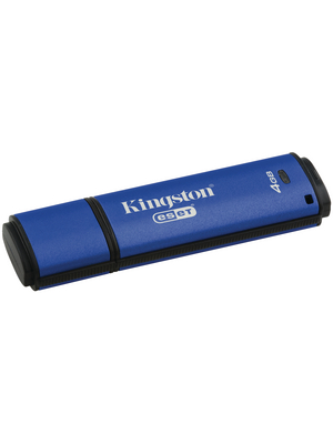 Kingston Shop - DTVP30AV/4GB - USB Stick DataTraveler Vault Privacy 3.0 Antivirus 4 GB metallic-blue, DTVP30AV/4GB, Kingston Shop
