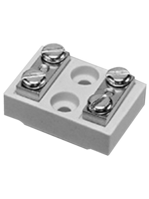 Adels Contact - 131/ 2 - Steatite screw connector 2p, 0.5...6.0 mm2 white, 131/ 2, Adels Contact