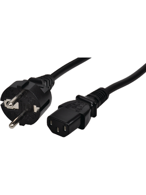 Maxxtro - PB-410-06-S - Mains Cable Type F (CEE 7/7) IEC-320-C13 1.80 m, PB-410-06-S, Maxxtro