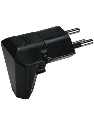 Steffen - 1409632 - Angled swivel plug N/A black Type 12  L + N + PE STEKO, 1409632, Steffen