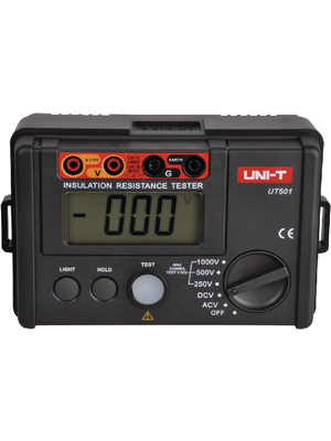 UNI-T - UT501 - Insulation tester 2 GOhm 250 VDC / 500 VDC / 1000 VDC, UT501, UNI-T