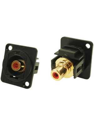 Cliff - CP30232 - XLR Feedthrough RCA Connector, black, CP30232, Cliff