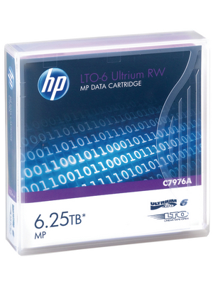 Hewlett Packard (DAT) - C7976A - LTO/Ultrium 6 tape 2.5 GB / 6.25 TB, C7976A, Hewlett Packard (DAT)