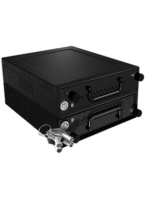 ICY BOX - IB-148SSK-B - Hard drive mobile rack SATA/SAS 3.5"/2.5" black, IB-148SSK-B, ICY BOX