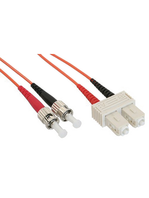 FibreFab - SCST50DOR1 - FO cable 50/125um OM2 SC/ST 1.00 m orange, SCST50DOR1, FibreFab