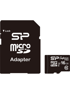 Silicon Power - SP016GBSTHDU3V10SP - MicroSD card superior UHS-1 (U3) 16 GB, SP016GBSTHDU3V10SP, Silicon Power