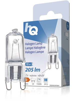 HQ - HQHG9CAPS001 - Halogen lamp 230 VAC G9 PU=Pack of 2 pieces, HQHG9CAPS001, HQ