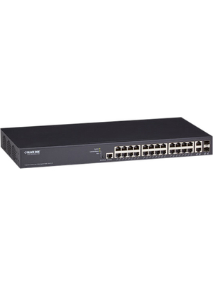 Black Box - LPB2926A - Industrial Gigabit Ethernet PoE Switch 24x 10/100/1000 RJ45 / 2x SFP, LPB2926A, Black Box