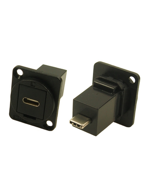 Cliff - CP30211MB - USB Adapter in XLR Housing 2 x Dual USB C 24P, CP30211MB, Cliff